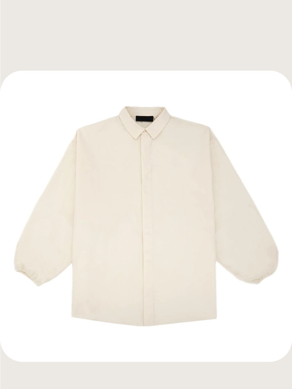 Essentials Fear of God Neutral Cream Relaxed Button-Down Shirt